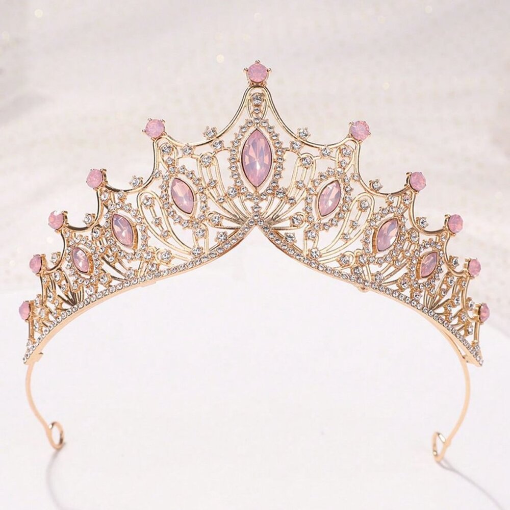 Prom Pink Wedding Crown